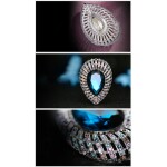 Exkluzivní brož Swarovski Elements Béatrice, Tmavě modrá