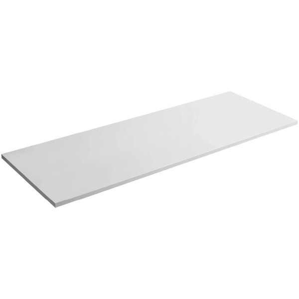 CERANO Koupelnová deska z litého mramoru Elanys - bílá matná - 160x46x1,2 cm