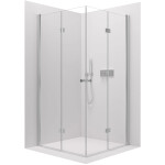 CERANO - Sprchový kout Volpe Duo L/P - 6 mm - chrom, transparentní sklo - 100x100x190 - zalamovací CER-427369