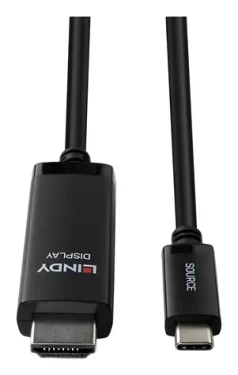 Lindy USB-C na HDMI 8K60 černá / Kabel / 3 m / 144 Hz (43435)