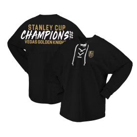 Fanatics Dámské tričko Vegas Golden Knights 2023 Stanley Cup Champions Lace-Up V-Neck Long Sleeve Velikost: