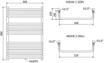 MEXEN/S - Apollo radiátor + topná tyč 860 x 550 mm, 600 W, černá W117-0860-550-2600-70