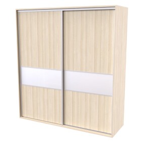 Nábytek Mikulík Skříň FLEXI 2 - 2x dveře dělené sklem LACOBEL ROZMĚR: (š/v/h) 220 x 220 x 65 cm
