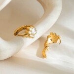 ELENYS Paw – pozlacené náušnice 18K žluté zlato