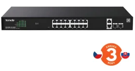 Tenda TEG2220P-16-250W / Switch / 16x Gigabit PoE+ / 2x SFP / 230W / Rackmount / Kov (75012021)