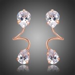 Náušnice Swarovski Elements Lorenza, Bílá/čirá