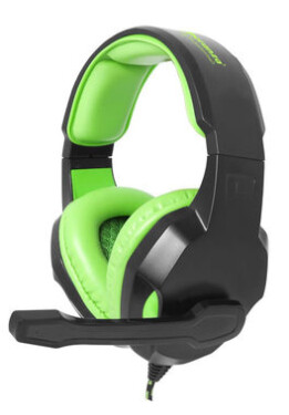 Esperanza EGH350G Cobra černo-zelená / herní stereo sluchátka s mikrofonem / 3.5 mm jack / ovládání hlasitosti / 2 m (EGH350G)