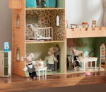 Maileg Podnos s poklopem a sýrem pro myšky Maileg, stříbrná barva, kov, pryskyřice