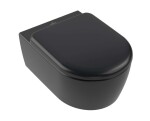 VILLEROY & BOCH - Skyla Závěsné WC se sedátkem SoftClosing, TwistFlush, DirectFlush, CeramicPlus, Pure Black 5656CLR7