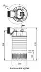 Kalové stavební čerpadlo 100 EUB-M 5.100T, 400V, 7,5kW, kabel 20m
