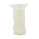 House Doctor Skleněná váza Cuff Off-white, bílá barva, sklo