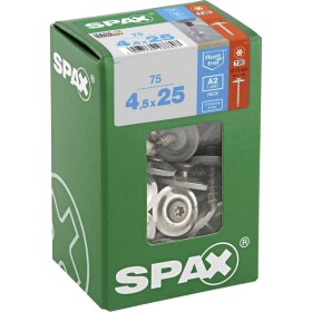 SPAX 4587000450257 Klempířský šroub 4.5 mm 25 mm T-STAR plus nerezová ocel A2 75 ks