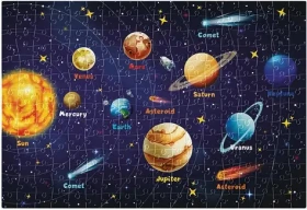 INTERDRUK Puzzle se samolepkami Sluneční soustava