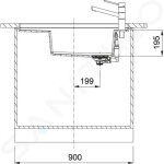 FRANKE - Fresno Fragranitový dřez FSG 211/111, 860x458 mm, matná černá 135.0652.557