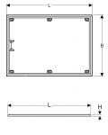 GEBERIT - Setaplano Instalační rám pro sprchové vaničky, 800x1500 mm, pro 6 nohou 154.467.00.1