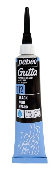 Kontura na textil a hedvábí Pébéo Gutta 20 ml - černá 012