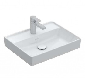 VILLEROY & BOCH - Collaro Umývátko 50x40 cm, bez přepadu, 1 otvor pro baterii, CeramicPlus, alpská bílá 433451R1