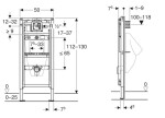GEBERIT - Duofix Předstěnová instalace pro pisoár, univerzální, výška 112-130 cm 111.616.00.2
