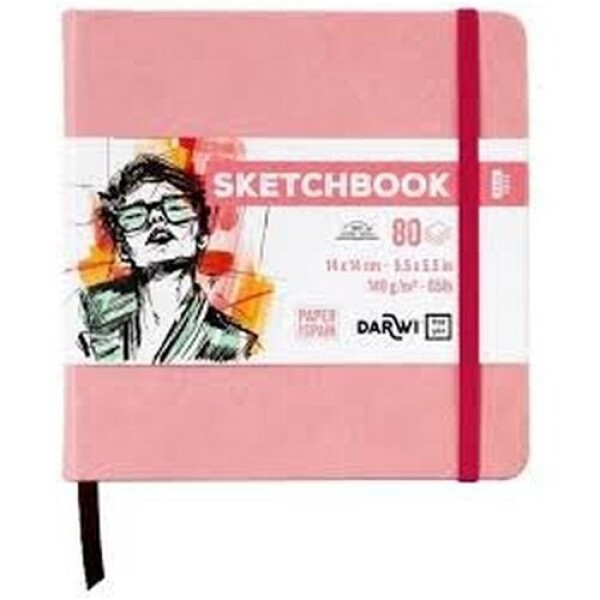 Skicovací blok Soft pink 14x14 140g 80 listů