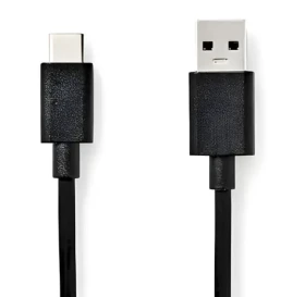 Nedis USB-A - USB-C 3.2 Gen1 černá / Kabel USB / 15 W / 5 Gbps / 1 m (CCGL61600BK10)