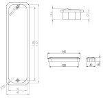 Tulip Nábytková úchytka zápustná Carpi 128mm Černá (400311)