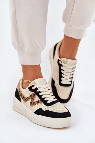 Dámské Sportovní Boty Na Platformě Leopardí Černé Lorori 39