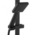 Erga Goba, sprchová souprava s termostatickou baterií a dešťovou hlavicí 30x30 cm, černá matná, ERG-YKA-BP.GOBA-THERM-30-BLK