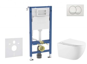 GEBERIT - Duofix Set předstěnové instalace, klozetu Gaia a sedátka softclose, tlačítko Delta, bílá SANI11CA3143B