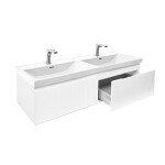 Koupelnová skříňka s umyvadlem SAT Evolution 118x30x44,8 cm bílá mat SATEVO120WMU4BA SATEVO120WMU4BA