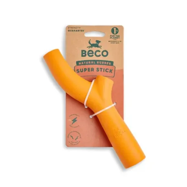 BeCoThings Beco Super Stick oranžová 22cm / Hračka pro psy (BG-756261)