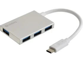 Sandberg USB-C Pocket HUB 4x USB 3.0 bílá (136-20)