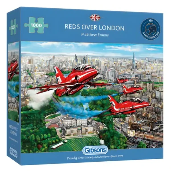 GIBSONS Puzzle Red Arrows nad Londýnem