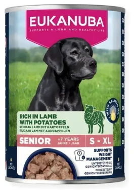 Eukanuba Life Care Senior jehněčí s bramborami 400 g / Konzerva pro psy / pro seniory všech plemen / bez obilovin (1724-6271)