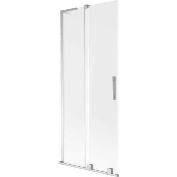 MEXEN/S - Velar L dvoukřídlá posuvná vanová zástěna 85 x 150, dekor, chrom 896-085-003-31-01