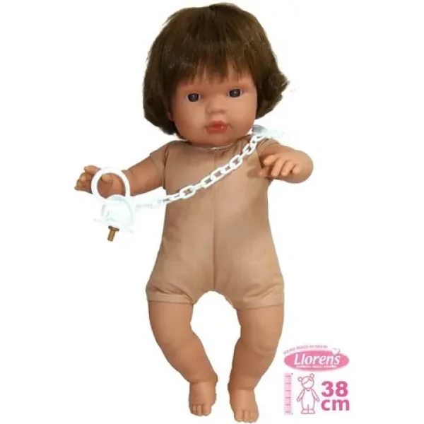 Llorens 385L LOLA - realistická panenka se zvuky a měkkým látkovým tělem - 38 cm