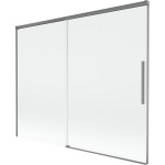 MEXEN/S - Rox vanová zástěna 2-křídlová posuvná 190 x 150, transparent, grafit metal 8C9-190-001-95-00