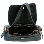 Stylová dámská kožená crossbody kabelka Basilie, černá