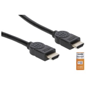 Manhattan HDMI kabel Zástrčka HDMI-A, Zástrčka HDMI-A 1.00 m černá 354837 Audio Return Channel, pozlacené kontakty HDMI kabel