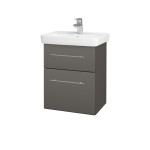 Dřevojas - Umyvadlová skříňka GO SZZ2 50 - N06 Lava / Úchytka T02 / N06 Lava 204587B