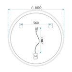 REA - Zrcadlo LED SOFT 100 HOM-00207