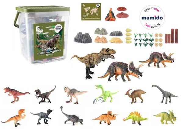 Mamido Velká sada dinosaurů v boxu Dinosaur Chapter XL 50 dílů