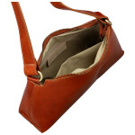 Módní dámská kožená kabelka na rameno Delami Vera Pelle Nemia, koňaková