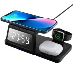 3v1 budík s bezdrátovým dobíjením a skrytou Full HD WiFi kamerou - HT506
