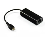MicroConnect Adaptér micro USB (M) - RJ-45 (F) černá (USBMICROETHBB)