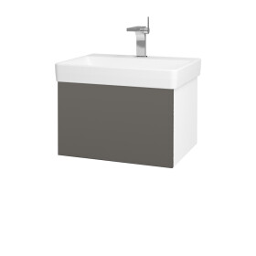 Dřevojas - Koupelnová skříňka VARIANTE SZZ 60 pro umyvadlo Laufen Pro S - N01 Bílá lesk / N06 Lava 194475