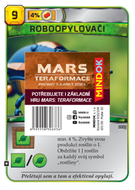 Mars: Teraformace – promo 5 karet 2023 - Mindok
