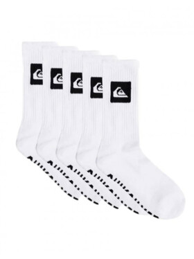 Quiksilver 5 CREW PACK white pánské kvalitní ponožky