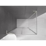 MEXEN/S - Velar L sprchový kout, posuvné dveře 120 x 70, transparent, nikl kartáčovaný 871-120-070-03-97
