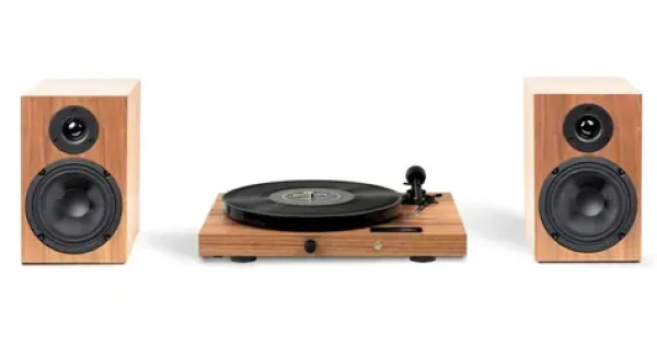 Pro-Ject JukeBox E1 HiFi Set Wood / Kompletní stereofonní audio systém s gramofonem (9pjukee1hsw)