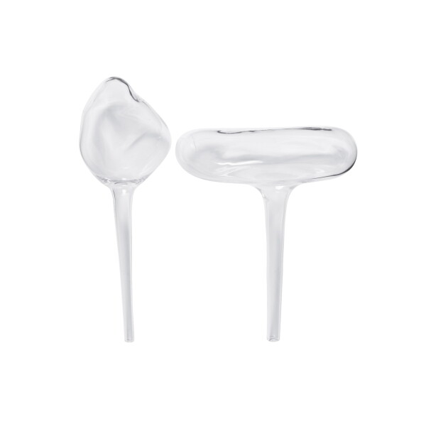 Ferm Living Zavlažovací baňky Mercury Clear – set 2 ks, čirá barva, sklo